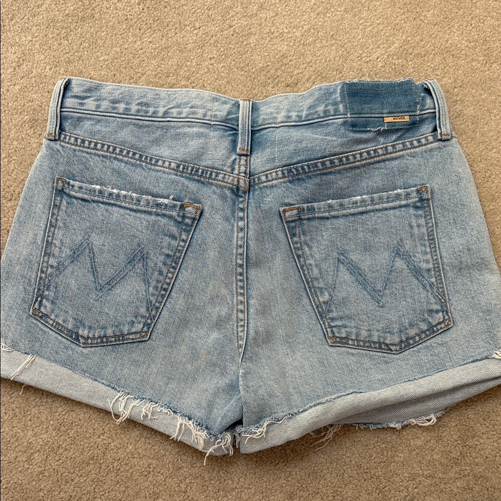 MOTHER Light Blue Jean Shorts